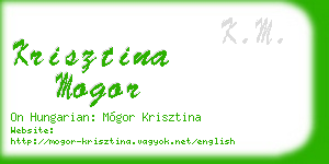 krisztina mogor business card